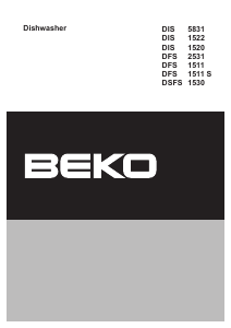 Manual BEKO DFS 1511 Dishwasher