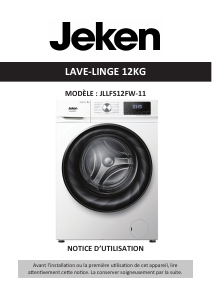Mode d’emploi Jeken JLLFS12FW-11 Lave-linge