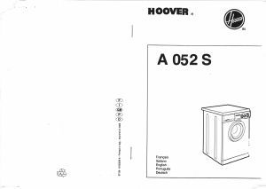 Manual Hoover A 052 S Washing Machine