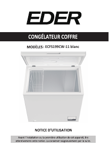 Mode d’emploi Eder ECFS199CW-11 Congélateur