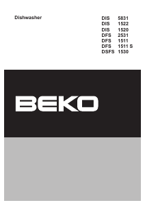 Manual BEKO DFS 1511 S Dishwasher