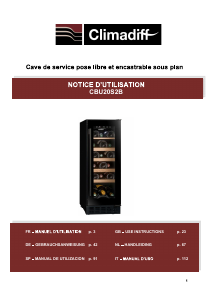 Manual Climadiff CBU20S2B Wine Cabinet