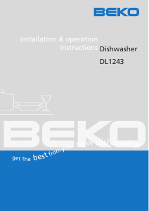 Bruksanvisning BEKO DL 1243 Diskmaskin