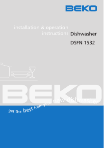 Manual BEKO DSFN 1532 Dishwasher