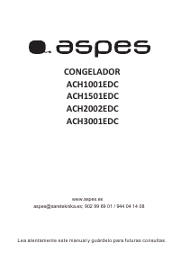 Bedienungsanleitung Aspes ACH2002EDC Gefrierschrank