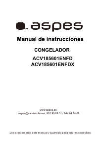 Bruksanvisning Aspes ACV185601ENFDX Frys