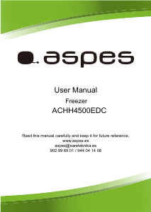 Bruksanvisning Aspes ACHH4500EDC Frys