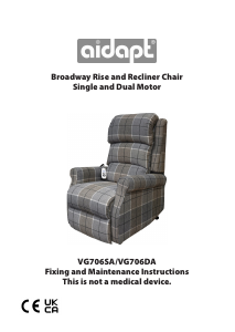 Handleiding Aidapt VG706SA Broadway Fauteuil