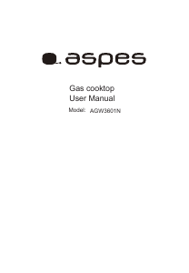 Handleiding Aspes AGW3601N Kookplaat