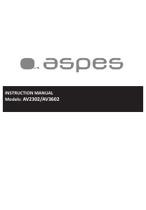 Handleiding Aspes AV2302 Kookplaat