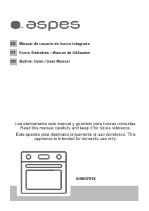 Manual Aspes AHM4701X Forno