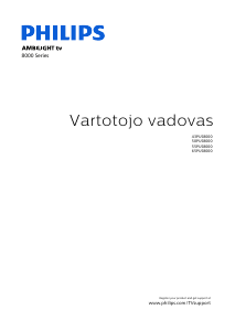 Vadovas Philips 50PUS8000 LED televizorius