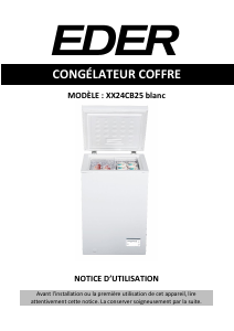 Mode d’emploi Eder XX24CB25 Congélateur