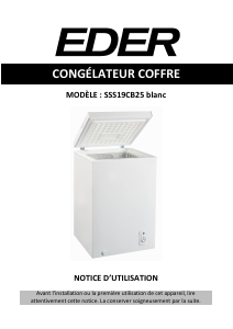 Mode d’emploi Eder SSS19CB25 Congélateur