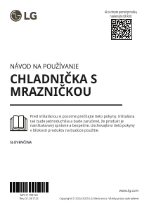 Návod LG GSLE91MBAB Chladnička s mrazničkou