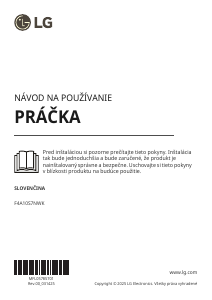 Návod LG F4A10S7NWK Práčka