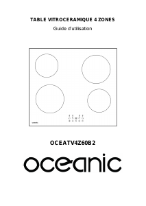 Mode d’emploi Oceanic OCEATV4Z60B2 Table de cuisson