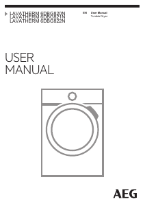 Manual AEG T6DBG820N Dryer