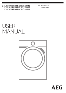Manual AEG T6DBG821N Dryer