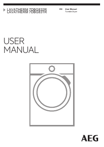 Manual AEG T7DBG831R Dryer