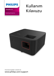 Kullanım kılavuzu Philips GMX900 GamePix 900 Projektör