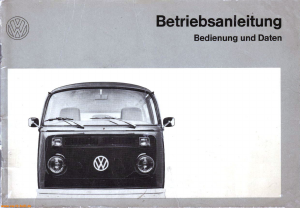 Bedienungsanleitung Volkswagen Transporter (1972)