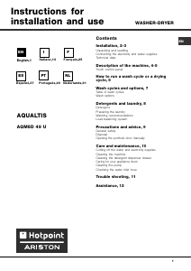 Manuale Hotpoint AQM8D 49 U Lavasciuga