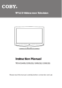 Bruksanvisning Coby TFDVD1595(S3) LCD TV