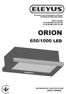 Bruksanvisning Eleyus ORION 650 LED 60 BL Köksfläkt