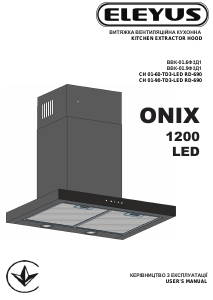Bruksanvisning Eleyus ONIX 1200 LED 90 BL Köksfläkt