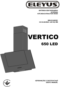 Bruksanvisning Eleyus VERTICO 650 LED 60 BL Köksfläkt