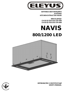 Bruksanvisning Eleyus NAVIS 1200 LED 52 BL Köksfläkt