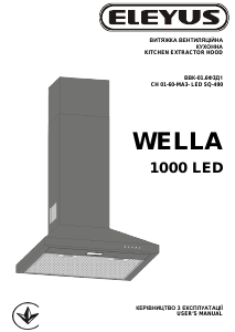 Manual Eleyus WELLA 1000 LED 60 WH Cooker Hood