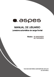 Manual Aspes AL6002AIDV Máquina de lavar roupa