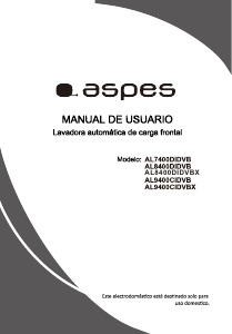 Manual de uso Aspes AL8400DIDVB Lavadora
