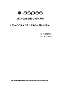Manual de uso Aspes AL10400CIDVX Lavadora