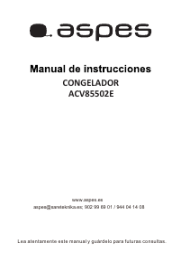 Manual Aspes ACV85502E Congelador