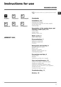 Manual de uso Hotpoint ARMXXF 1690 Lavasecadora