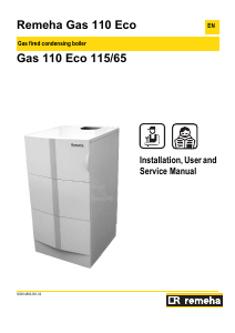 Manual Remeha Gas 110 Eco 115/65 Gas Boiler