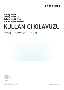 Kullanım kılavuzu Samsung SM-X730 Galaxy Tab S Tablet