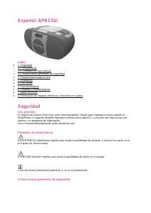 Manual de uso Akai APRC51I Set de estéreo