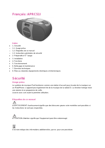 Mode d’emploi Akai APRC51I Stéréo