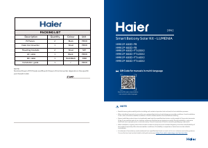 Manual Haier HMK1P-800D-FT420X2 Lumenia Solar Module