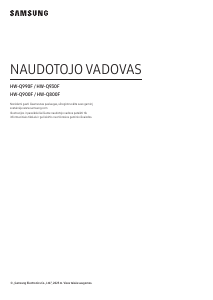 Vadovas Samsung HW-Q990F Namų kino sistema