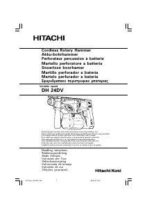 Manual Hitachi DH 24DV Martelo perfurador