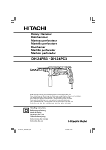 Manual Hitachi DH 24PB3 Martelo perfurador