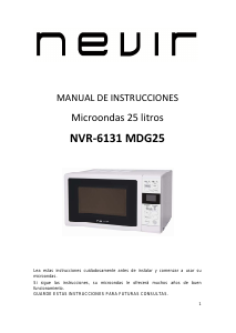 Manual Nevir NVR-6131 MDG25 Microwave