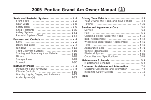 Bruksanvisning Pontiac Grand Am (2005)