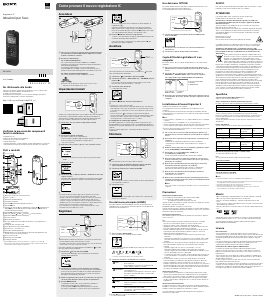 Manuale Sony ICD-PX370 Registratore vocale