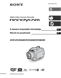 Használati útmutató Sony DCR-DVD805E Videokamera